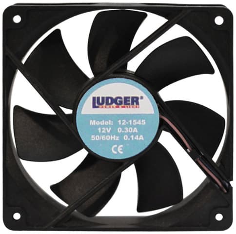 Nippon Ludger Mini 12V Square Rotary Cooling Fan 121545