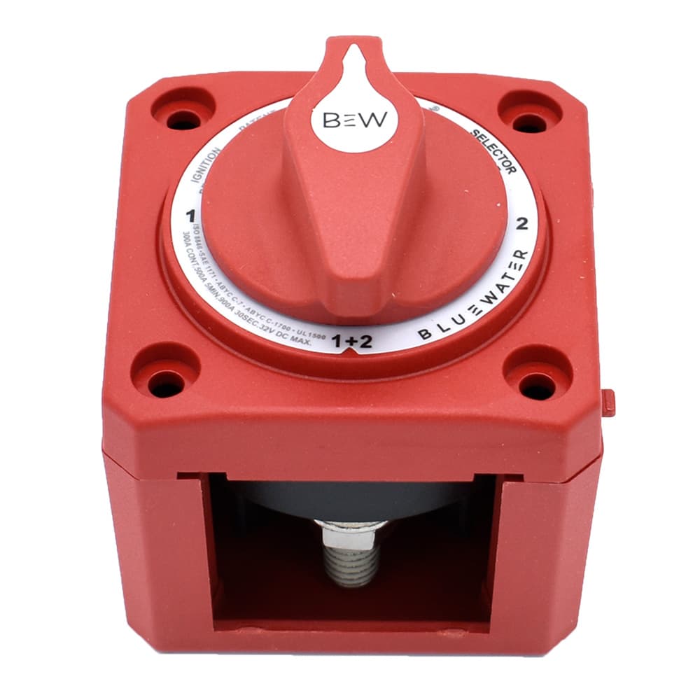 Bluewater Off/1/2/Both Battery Switch 9800-007-11 Surface Mount Red