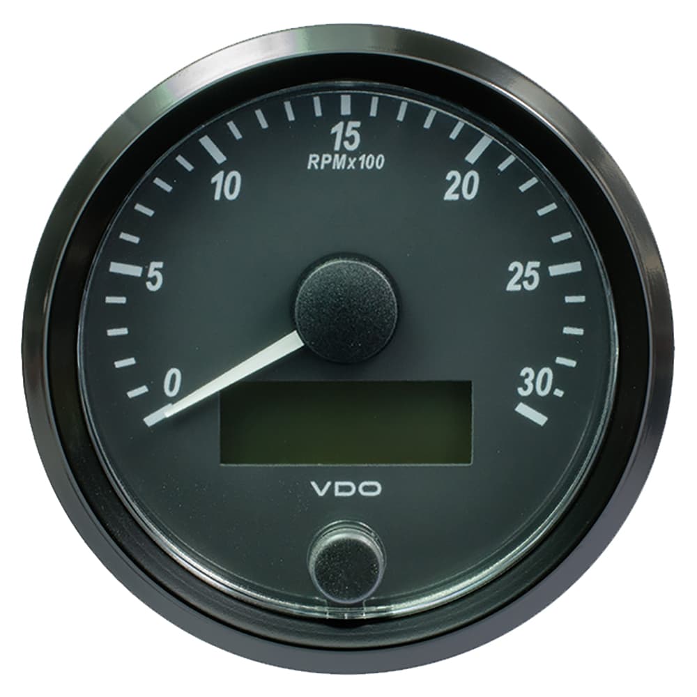 VDO SingleViu 80mm 3-1/8 in Marine Tachometer A2C3832980030 0-3000 RPM