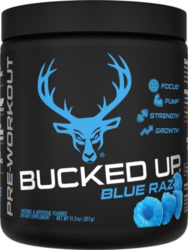 Bucked Up Pre-Workout Blue Raz 1001102 30 Servings