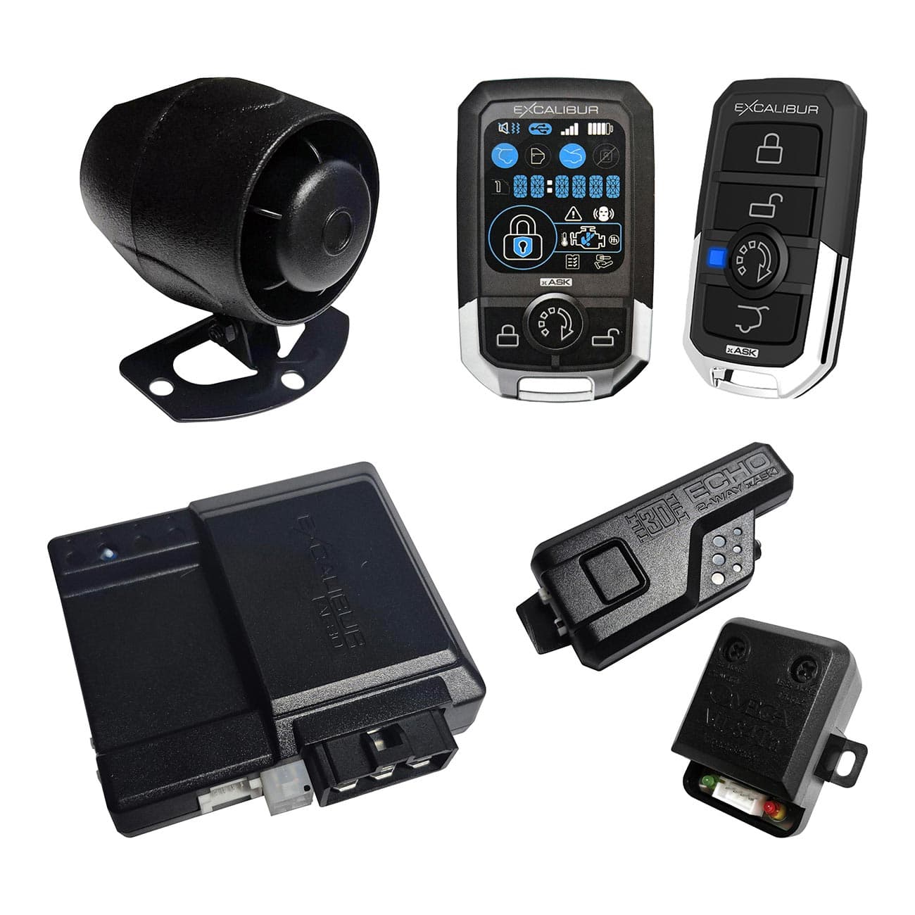 Excalibur Car Alarm Remote Start AL-1880-3D 2-Way LCD 1500 Ft Range