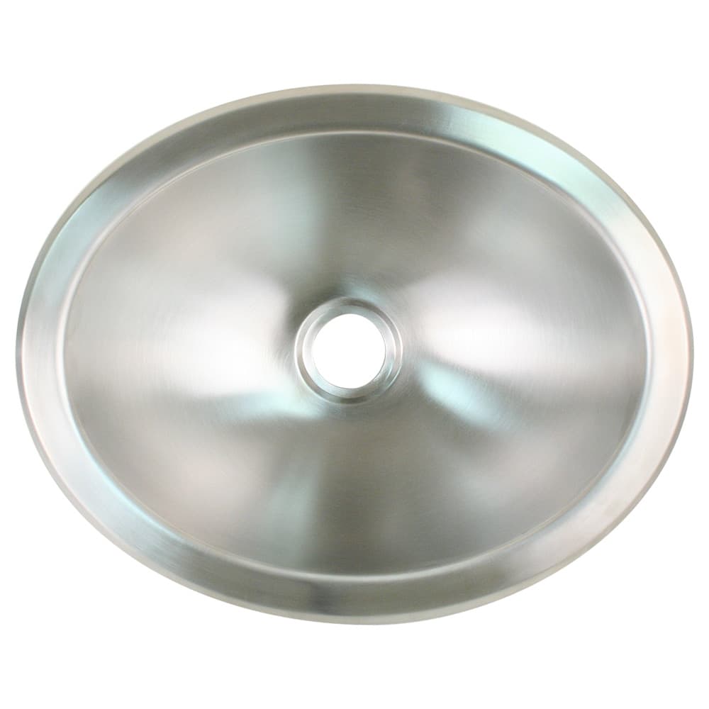 Scandvik Oval Marine Sink 10281 Brushed Stainless Steel 13.25x10.5 in