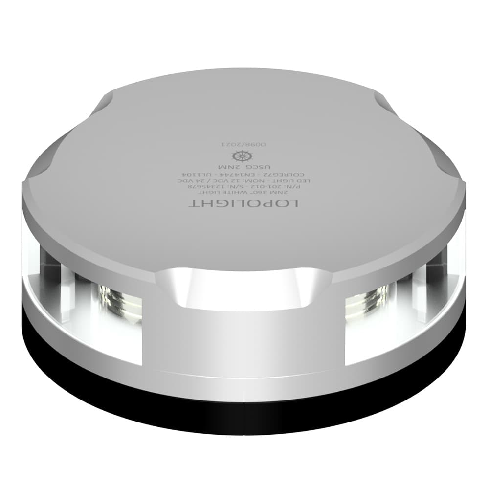 Lopolight 201-012-FB 360° Anchor Light - 2NM Silver Housing w/FB Base