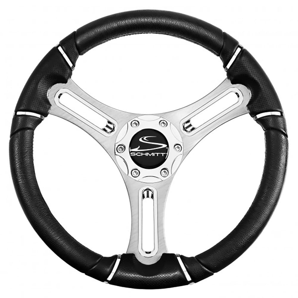 Schmitt Marine Torcello 14" Wheel PU043144-12R Polyurethane Chrome Trim