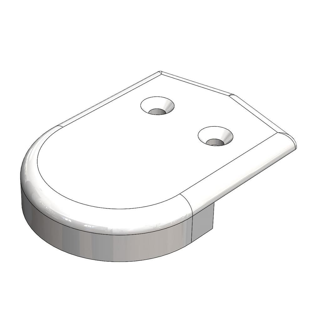 TACO Marine 2" Rub Rail End Cap F90-0001WN White Nylon