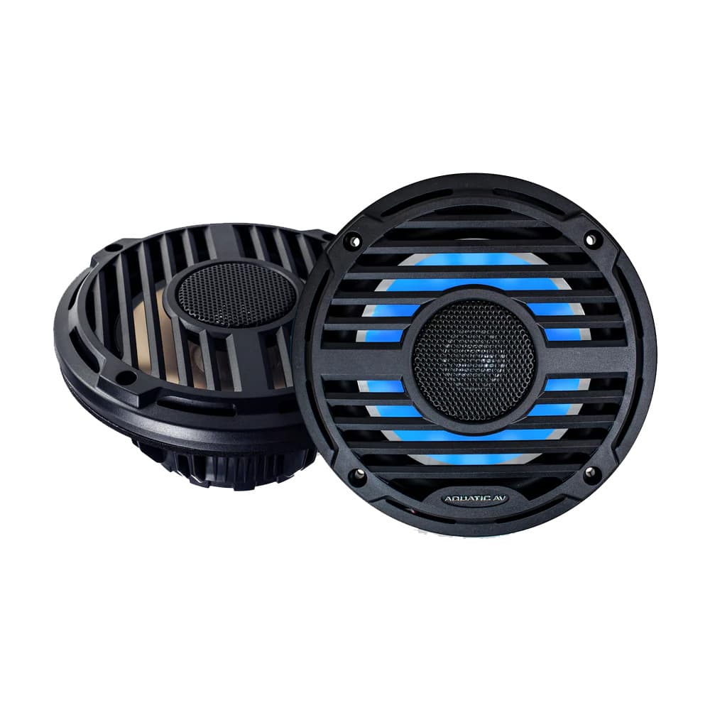 Aquatic AV PRO Classic 6.5 In RGB Marine Speakers PC412 IP65 Waterproof