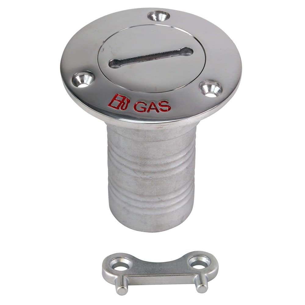 Whitecap 90 Degree Hose Deck Fill 6394C 2 Inch Gas Stainless Steel Key