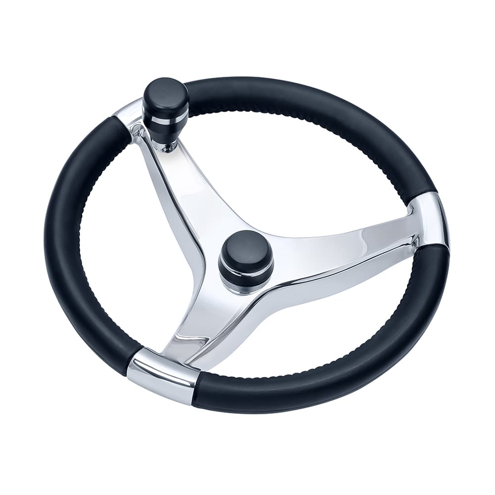 Schmitt Marine Evo Pro 316 Stainless Steel Steering Wheel 7241321FGK 13.5 in