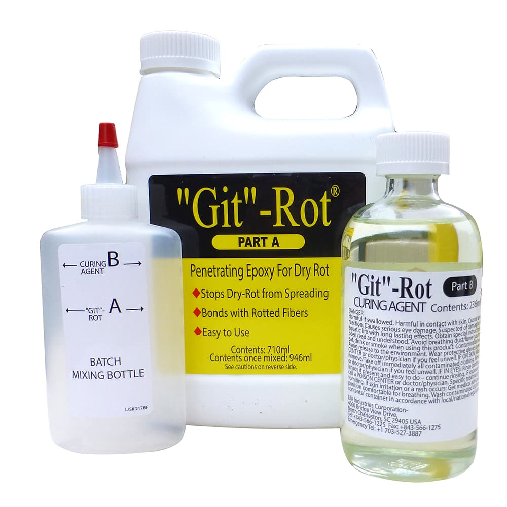 BoatLIFE Git Rot Kit 1065 Quart Two-Part Epoxy Wood Rot Repair