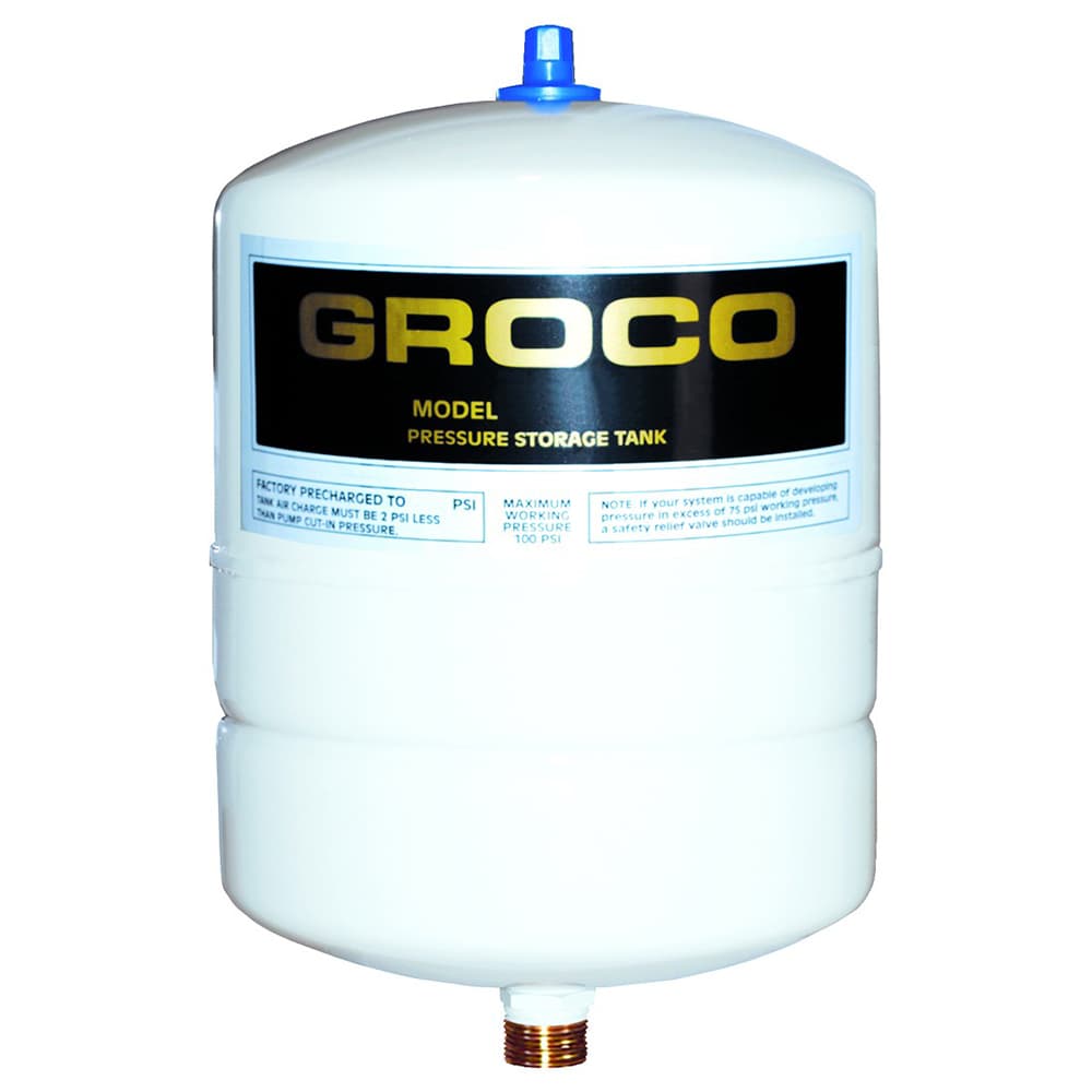 GROCO Pressure Storage Tank PST-1 0.5 Gallon Drawdown