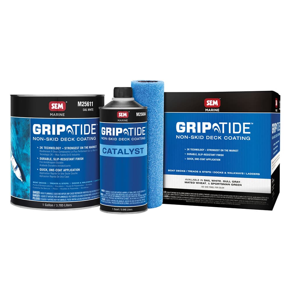 SEM GripTide Non-Skid Deck Coating Kit M25610 Sail White Gallon
