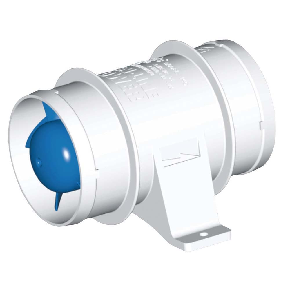 Rule In-Line 3 Inch Bilge Blower 140-24V 24V DC 135 CFM Marine Ventilation