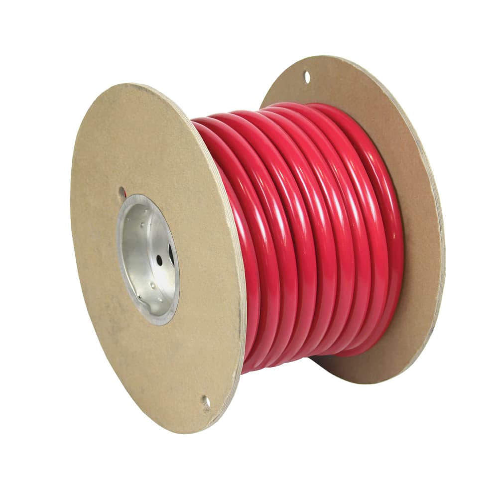 Pacer Red 2 AWG Battery Cable WUL2RD-25 25 ft Tinned Copper Marine Wire