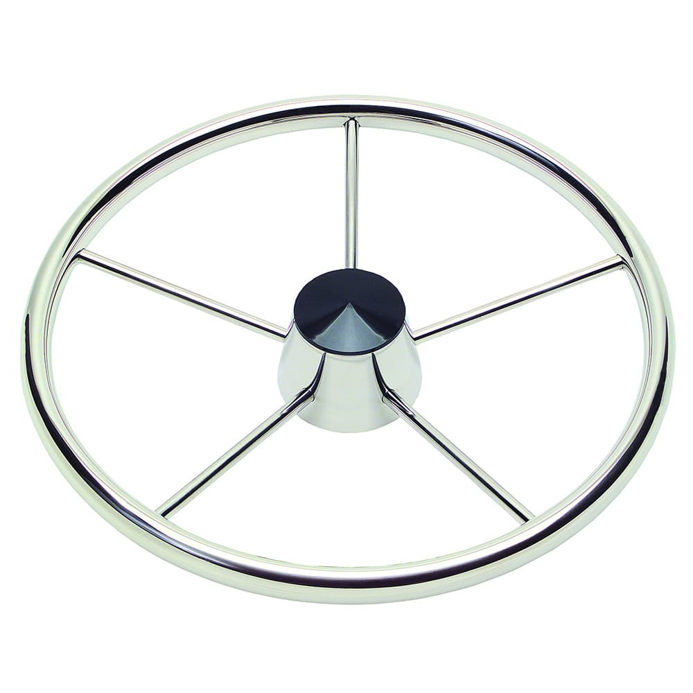 Schmitt Marine Destroyer Steering Wheel 1721321-R 13.5 in Stainless 5-Spoke