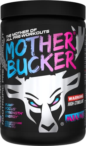 Bucked Up Mother Bucker Pre-Workout 1028114 Miami 400mg Caffeine 20 Servings