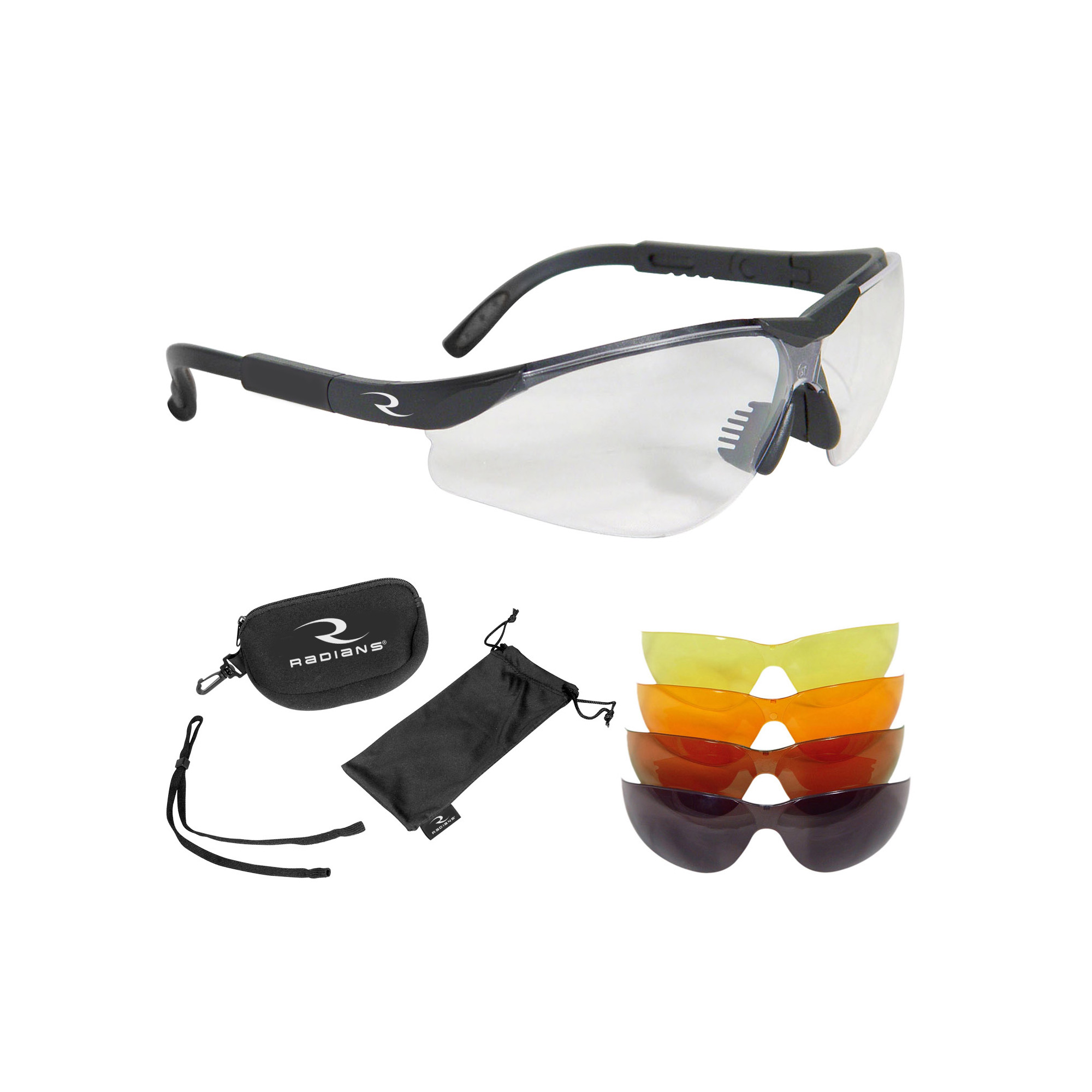 Radians T-85 Safety Glasses T85RC 5-Lens Kit